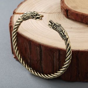 Chengxun Viking Dragon Head Armband Noorse Mythologie Jormungandr Beest Bangle Antieke Of Goud-Kleur Sieraden Voor Vrienden
