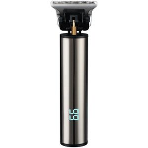 Elektrische Tondeuse Trimmer Usb Oplaadbare Draadloze Scheerapparaat 0Mm Mannen Kapper Lcd Display Haar Snijmachine