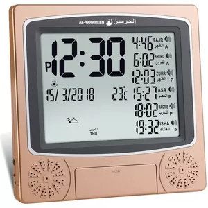 LED Moslim Islamitische Bidden Klok, Azan Gebed Wandmontage/Desktop Klok voor Home Office Masjid en Moskee Muurdecoratie
