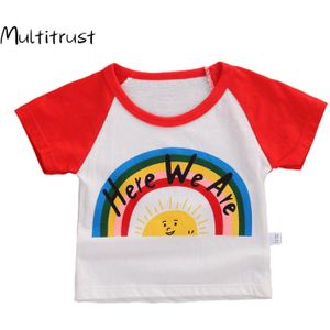 Multitrust Baby Jongens Kleding Zomer Jongens T-shirt Mode Print Kids T-shirt Voor Jongen Katoen Korte Mouw Baby Meisjes t-shirt 1-4Y