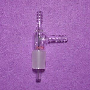 24/29, Glas Gas Inlaat Adapter met Zowel Slangaansluiting, Lab Glaswerk