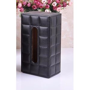 Mode moderne rechthoek lederen gewonnen verwijderbare tissue box servet houder case stitch plaid voor thuis decoratie PZJH001