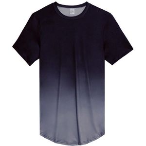 Korte Mouw Fitness T-Shirt Tee Tops Ondershirt ApparelO-Hals Kleurverloop Losse Microfiber