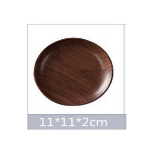 1Pcs Premium Ronde Houten Platen Japanse Cake Lade Houten Servies Huishoudelijke Keukengerei Dessert Gerechten Borden