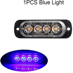Nlpearl 12-24V Ultra-dunne 4 LEDs Zwaailicht Strobe Warnning Lichten Ploice Auto LED Inclu Stop verlichting voor Auto Vrachtwagens