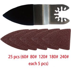 Driehoekige Sander Power Tool Accessoires Multifunctionele Schuren 60-240 Grit Polijsten Oscillerende Multitool