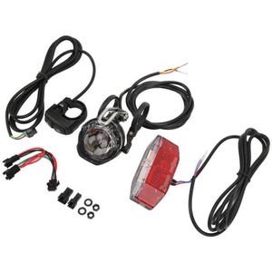 Elektrische Fiets Voor Achter Licht Set Bike Front Achterlicht Speaker Set Hard Hittebestendige Antislip Corrosiebestendig 24V 36V 48V