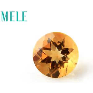 Natuurlijke citrien voor jeweley maken, 7mm X 7mm heldere ronde cut loose gemstone, DIY mian stenen