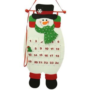 Kerst Advent Kalender Vilt Doek Kerstman Sneeuwpop Elanden Ornamentsnew Jaar Home Office Hanger Decoratie Props Xmas ^ 1