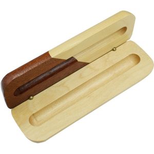Houten Pen Box Etui Voor Een Pen Uit Natuur Maple 2 Kleuren Houten Opbergdoos Kantoor Schoolbenodigdheden Briefpapier