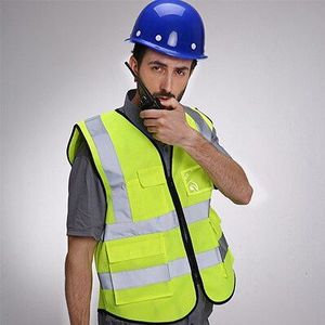 hoge zichtbaarheid veiligheid werk vesten vesten fluorescerende geel oranje met multi zakken ID pocket borst pocket