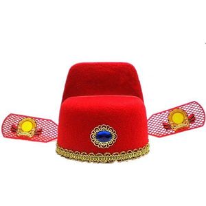 Kinderen oude Geleerde hoeden Lang Geleerde hoeden zwart gaas cap traditionele opera hoeden oude cap cosplay props grappige cap