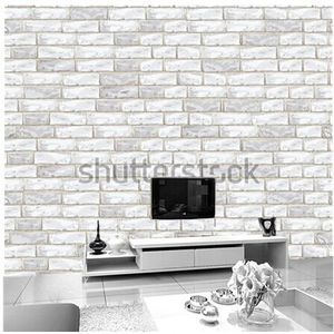 Custom de baksteen muur behang, Oude licht baksteen muur gebruikt in woonkamer de slaapkamer tv muur vinyl die papier de parede