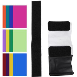 Universele 12 stuks Kleuren Filter Papier voor DSLR Camera 'S Top Flash Lamp Kleur Kaarten Kit