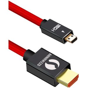 Micro Hdmi Naar Hdmi Kabel Compatibel Met Hdmi 2.0, 1.4a (Ultra Hd 4K 3D Full Hd 1080 P, Hdr, Arc, Highspeed Met Ethernet