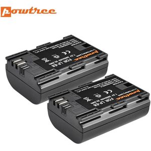 Powtree 2800 Mah LP-E6 LPE6 Lp E6 Camera Batterij + Led Dual Charger Voor Canon 5D Mark Ii Mark Iii EOS6D 7D 60D 60Da 70D 80D L50