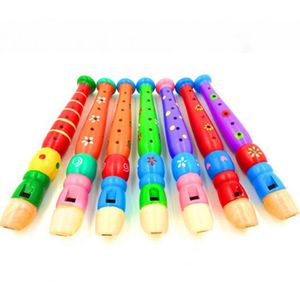 Kleurrijke Kinderen Leren Goed Ontworpen Houten Plastic Kids Piccolo Muziekinstrument Onderwijs Speelgoed Willekeurige