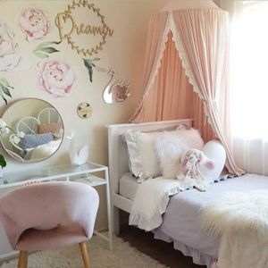 Mode Zachte Kids Baby Bed Luifel Bedcover Klamboe Gordijn Beddengoed Koepel Tent Katoen Crib Netten