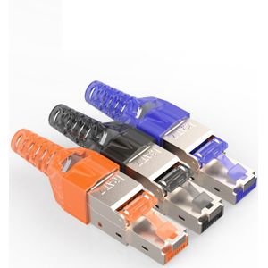 5cps Afgeschermde Cat7 RJ45 Connector Crimp Plug 10 Gigabit Ethernet Netwerk Kabel Connector CAT.7 Klasse Tool-Gratis Kristal Hoofd