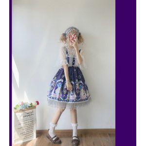 Japanse Kawaii Engel Zandloper Lolita Jurk Meisje Jsk Sling Mouwloze Jurk Renaissance Gothic Jurk Thee Party Zoete Lolita Jsk