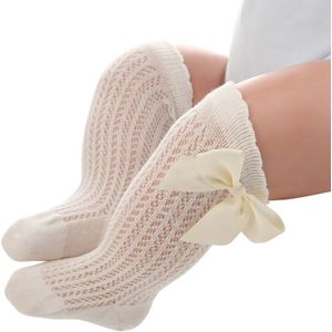 Baby Meisjes Leuke Sokken Grote Strik Decor Dunne Stijl Losse Knie Kous Baby Prinses Jurk Gedoopt Kostuum Accessoires