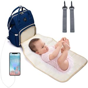 Lequeen Usb Mummy Bag Luiertas Bed Luiertas Luiertas Mode Met Veranderende Pad Rugzak G Zak Voor baby Care