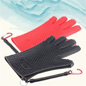 1 Pc Vissen Handschoenen Anti-Slip Handschoenen Vangen Vis Verdikking Rubber Outdoor Vistuig Pakken Handschoenen Vissen Tools