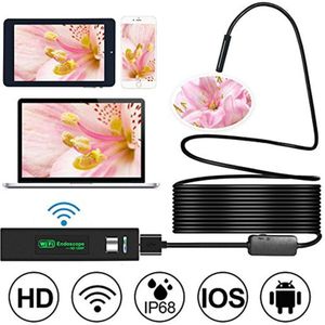 HD 1200 P Wifi USB Borescope IP68 Waterdichte Inspectie Camera met Semi-rigid Flexibele Kabel voor Smartphone Draadloze Endoscoop