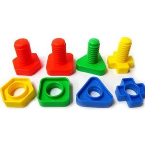 32 Stks/set 3D Kleurrijke Schroef Moeren Bouten Gebouw Puzzel Game Intelligente Kinderen Speelgoed Verbeteren Handvaardigheid Kleur Erkenning Speelgoed