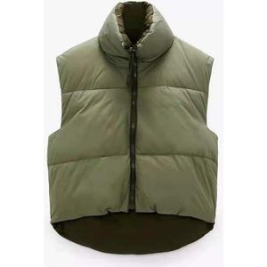 Vrouwen Parka Vest Zakken Jas Trekkoord Mouwloze Roze Rits Jas Mode Uitloper Zoete Vintage Vrouwelijke Streetwear