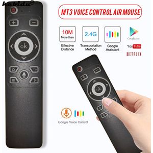 2.4Ghz Draadloze Afstandsbediening Air Mouse Ir Gyroscoop MT3 Voice Afstandsbediening Voor Android Tv Box H96 Max X88 pro Met Usb Ontvanger