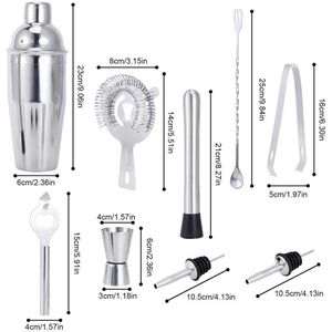 Cocktail Shaker Set Rvs Rode Wijn Maatbeker Clip Filter Barman Kit Party Bar Bartending Set Gereedschap