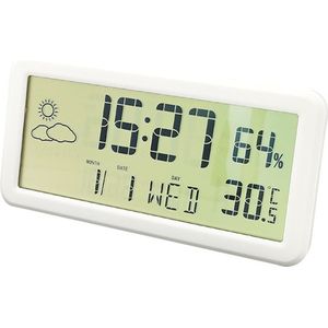 Thermometer Hygrometer Gauge Indicator Automatische Elektronische Temperatuur Vochtigheid Monitor Indoor/Outdoor Weerstation Klok