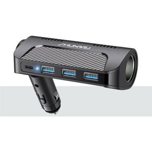 120W Draaibaar Sigarettenaansteker Adpater Multifunctionele Auto-oplader 5A Triple Usb/Pd Snelle Auto charger 12V-24V