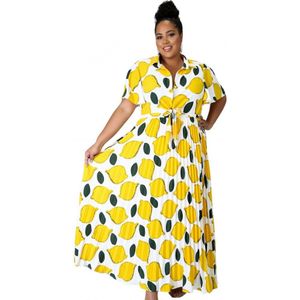 4XL 5XL Plus Size Vrouwen Lange Maxi Jurk Bloemen Gedrukt Korte Mouwen Jurken Casual Strand Losse Geplooide Jurk Big Size 3XL