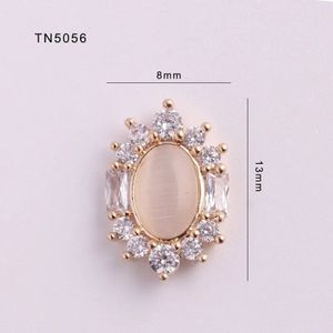 5Pcs TN5056 Opal Oval Legering Zirkoon Nail Art Decoratie Sieraden Strass Decor Nagels Accessoires Levert Decoraties Charms