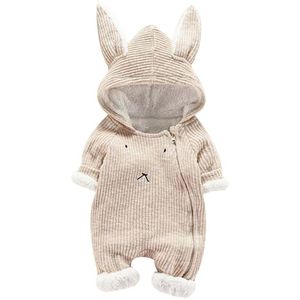 Leuke Baby Romper Pasgeboren Baby Baby Boy Meisje Cartoon Hooded 3D Oor Lange Mouw Romper Jumpsuit Outfits Leeftijd 0-24M Kleding