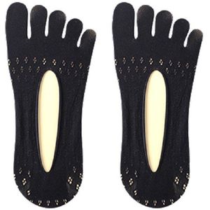 5Pairs Zomer Dunne Teen Sok Slippers Vrouwen Lady Onzichtbare Silicone Anti-Slip Vijf Vinger Sokken Calsetines De mujer