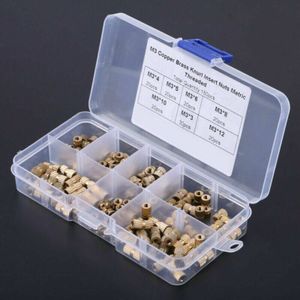 150Pcs M3 3Mm-12Mm Messing Moer Schroefdraad Warmte Insert Plastic Gekartelde Noten Voor 3D Prints Keten saw Onderdelen Tool Accessoires Met Dozen