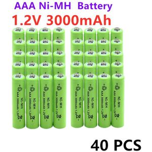 100% 1.2V Nimh Aaa Batterij 3000Mah Oplaadbare Batterij Ni-Mh Batterijen Aaa Batterij Oplaadbare Voor Afstandsbediening Speelgoed