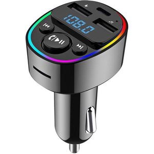 Dual Usb-poorten Auto MP3 Speler Handsfree Bellen Muziek Speler Bt Draadloze Fm Zenders Radio Led Verlichting Tf kaart/U Disk