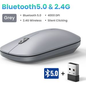 Ugreen Muis Draadloze Stille Muis 4000 Dpi Voor Computer Laptop Pc Muizen Souris Sans Fil 3Cm Dunne Slanke Rustig 2.4G Draadloze Muis