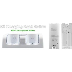 Oplaadbare 2/4 Charger Dock Station + 2/4Pack Batterijen Pack Remote Controller Charger Voor Nintendo Wii Remote Controller