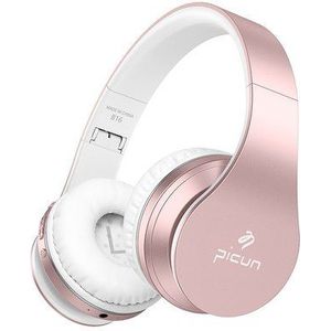 Universele Geluidsisolerende, Lichtgewicht Bluetooth Stereo Over-ear Hoofdtelefoon Headsets Rose Goud Oortelefoon met Microfoon voor iPhone