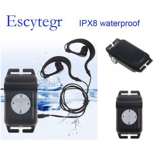 IPX8 Niveau Waterdicht MP3 Onderwater Spelen Liedjes 4Gb/8Gb Muziekspeler Met Fm Radio Voor Zwemmen Running surfen Spa