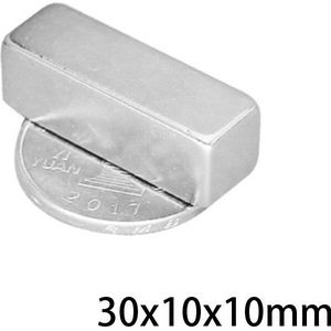 10 ~ 60PCS 30x10x10 Super Sterke Vel Zeldzame Aarde Magneet 30x10x10mm Blok Rechthoekige Neodymium Magneten N35 Magneet 30*10*10mm