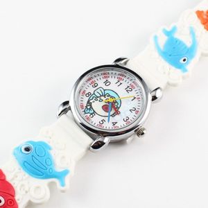 Mode 3D Kids Horloge 3D Silicon Mooie Kinderen Rubber Jongen Meisje Sport Quartz Horloge (10 Stuks)