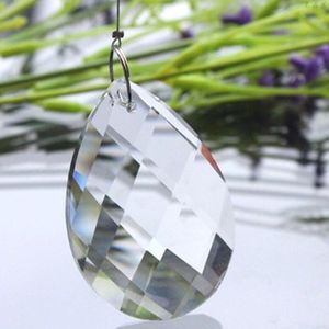 1 Pc Grid Clear Kroonluchter Glas Lamp Prisms Onderdelen Opknoping Druppels Hangers 38 Mm L29K