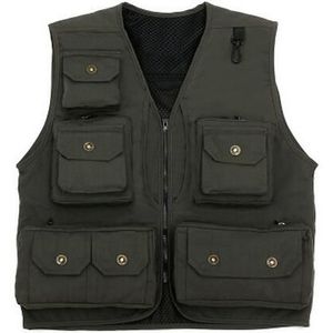 Multi Pocket vest gilet vest Fotograaf directeur reporter outdoor werknemer reclame vissen mannen canvas vest