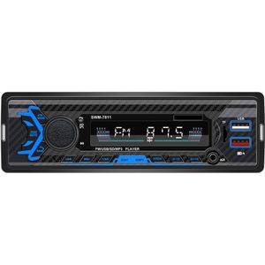 1Din Auto Radio Stereo Speler Bluetooth Multimedia MP3 Speler 12V Auto Radio Fm/Aux/Usb/Swc/Tf Subwoofer Autoradio